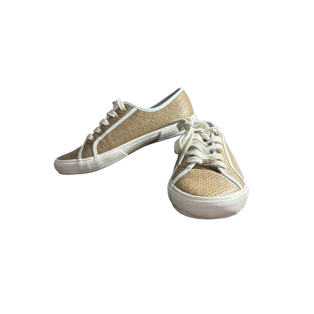 Michael‎ Kors Ima Boerum Youth Sneakers Size 5 Camel Charm Logo